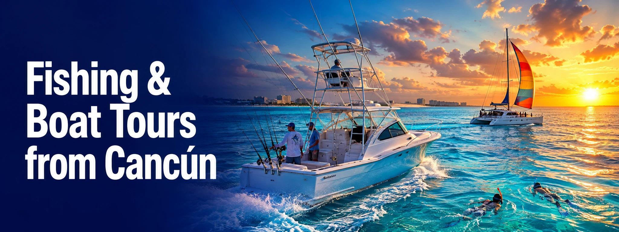 Pesca y Tours en Bote Desde Cancún